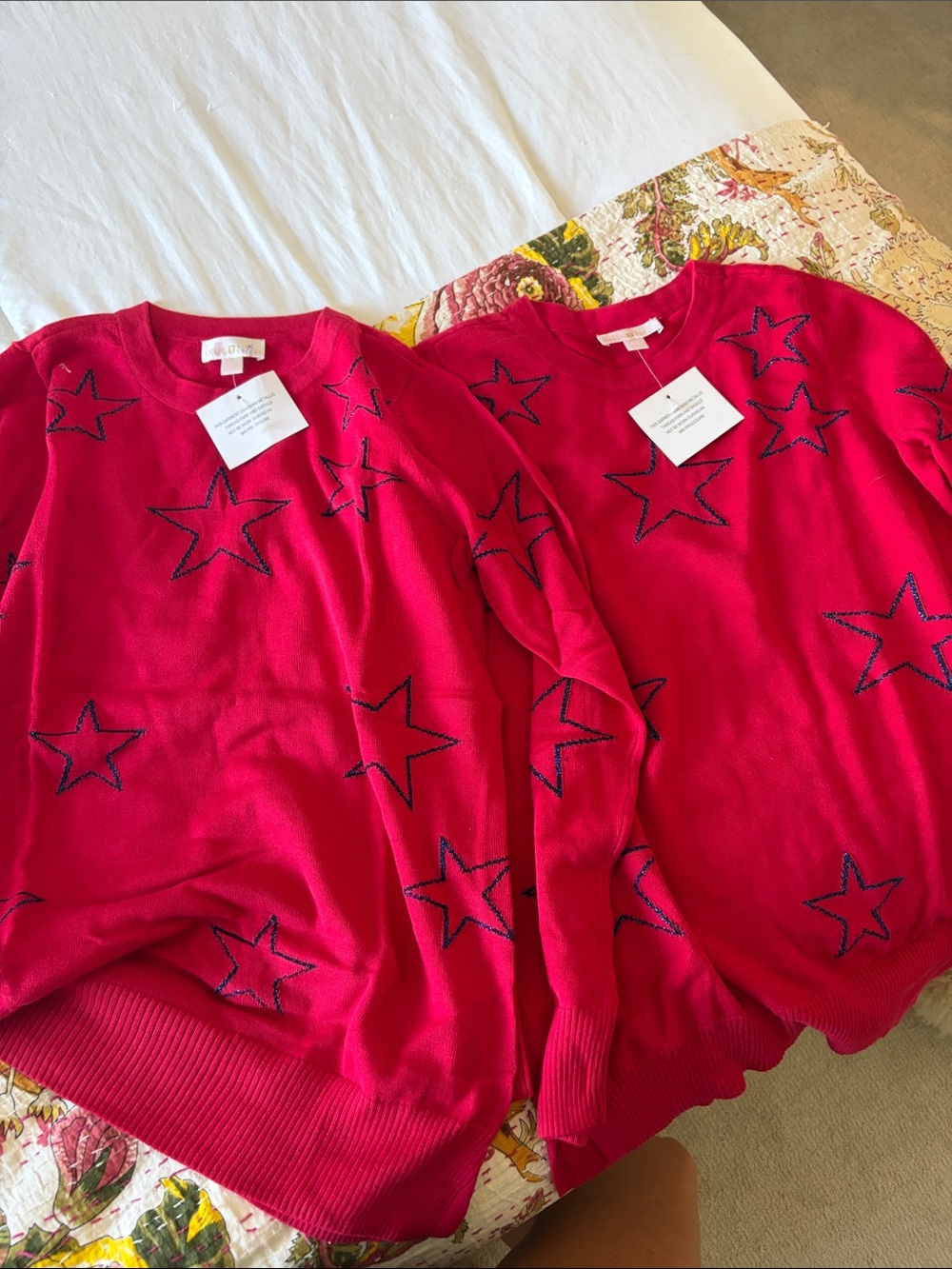 Belle by Kim Gravel Red Star Knit Pullover - Kids